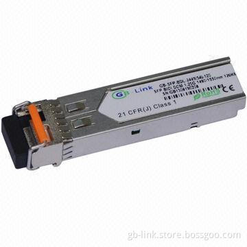 SFP BIDI DDM 1.25G 1,490/1,550nm (1,550/1,490nm) 120km Transceiver with RoHS Mark
